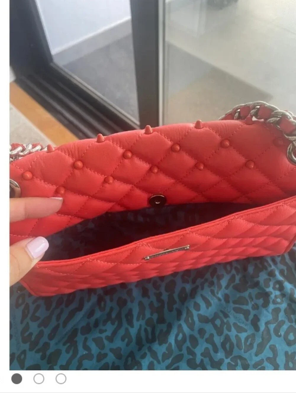 Rebecca Minkoff Coral Quilted Leather Shoulder Bag with Chain Strap